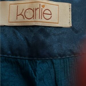 Karlie teal jeweled top size medium